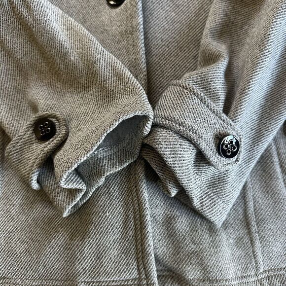 Sebby Collection Women’s Plus Black/White Print Hooded Button Down Jacket 2X - Picture 6 of 11